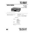 SONY TC-D607 Service Manual cover photo