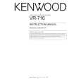 KENWOOD VR716 Owner's Manual cover photo