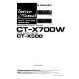 PIONEER CT-X500 Service Manual cover photo