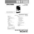 SONY WMF100II Service Manual cover photo