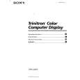SONY CPD-220GS Owner's Manual cover photo