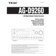 TEAC AG-D9260 Owner's Manual cover photo