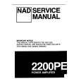 NAD 2200PE Service Manual cover photo