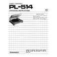 PIONEER PL-514 Owner's Manual cover photo