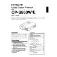 HITACHI CPS860WE Owner's Manual cover photo