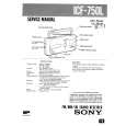 SONY ICF750L Service Manual cover photo