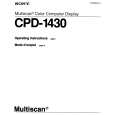 SONY CPD-1430 Owner's Manual cover photo