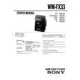 SONY WMFX33 Service Manual cover photo