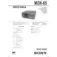 SONY MDX65 Owner's Manual cover photo