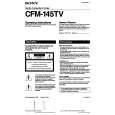 SONY CFM-145TV Owner's Manual cover photo