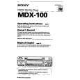 SONY MDX100 Owner's Manual cover photo