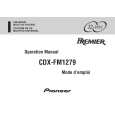 PIONEER CDXFM1279 Owner's Manual cover photo