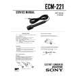 SONY ECM221 Service Manual cover photo