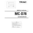 TEAC MC-D78 Service Manual cover photo