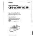 SONY CFS-W318 Owner's Manual cover photo