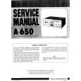 TEAC A-650 Service Manual cover photo