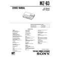 SONY MZ-B3 Service Manual cover photo